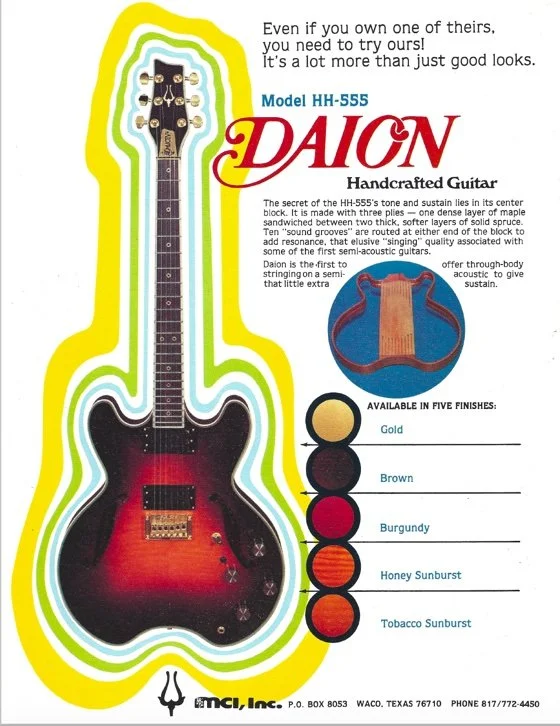 HEADHUNTER Model HH-555 and HH-505 Semi-Acoustic Electric Guitar